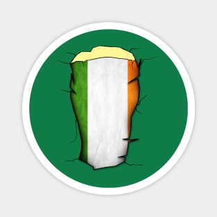 Irish Pint Glass Flag Magnet